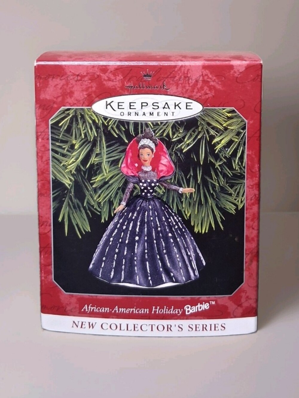 Hallmark Keepsake 1998 "African American Holiday Barbie" Ornament 1st In Series